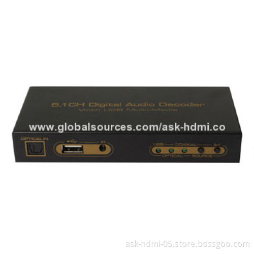 High-quality 5.1CH Digital Audio Decoder with USB Multimedia, Best Price, Low-noise